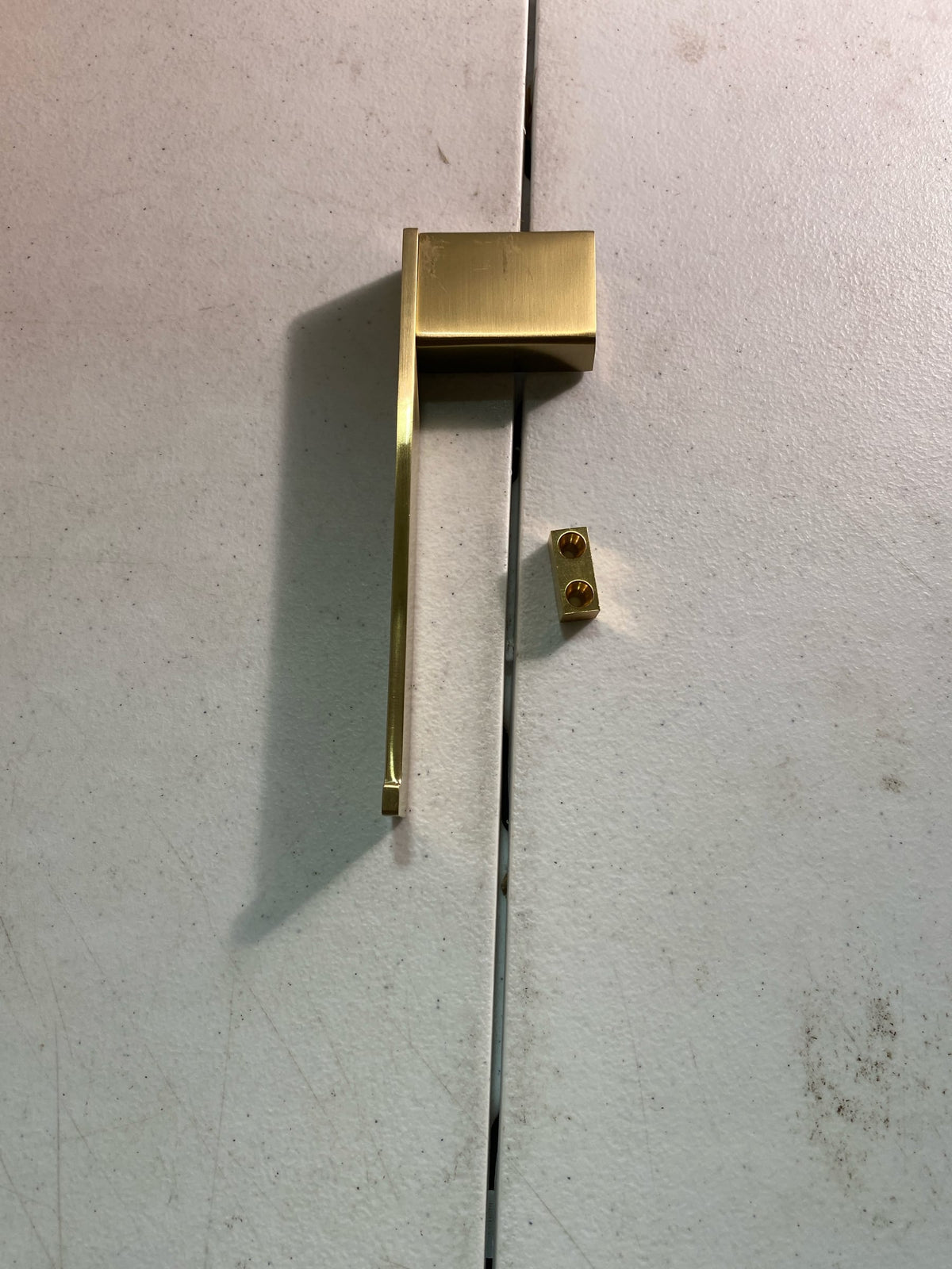 ICO Bath V3010-BGL Volkano Cinder Wall Mounted Euro Toilet Paper Holder - Brushed Gold Light