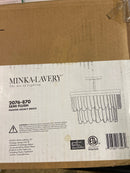 Minka lavery 2076-870 Briscade 18 in 6-Light Painted Legacy Brass Semi-Flush Mount with Organic Ceramic Panels No Bulbs Included