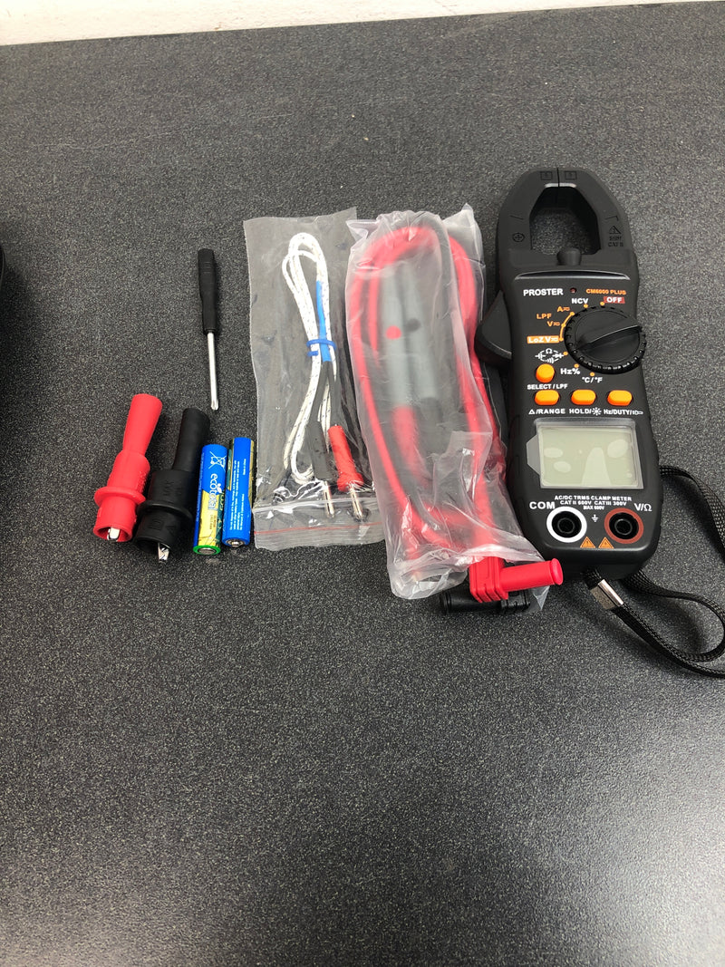 Proster Digital Clamp Meter TRMS 6000counts 800A DC AC Current AC/DC Voltage 