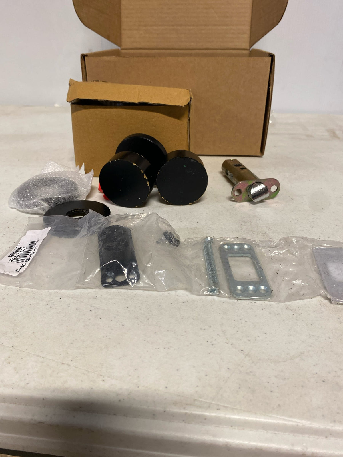Viaggio CLOCLO_Combo_238 Circolo Solid Brass Single Cylinder Keyed Entry Door Knob Set and Deadbolt Combo Pack - 2-3/8" Backset - Satin Black