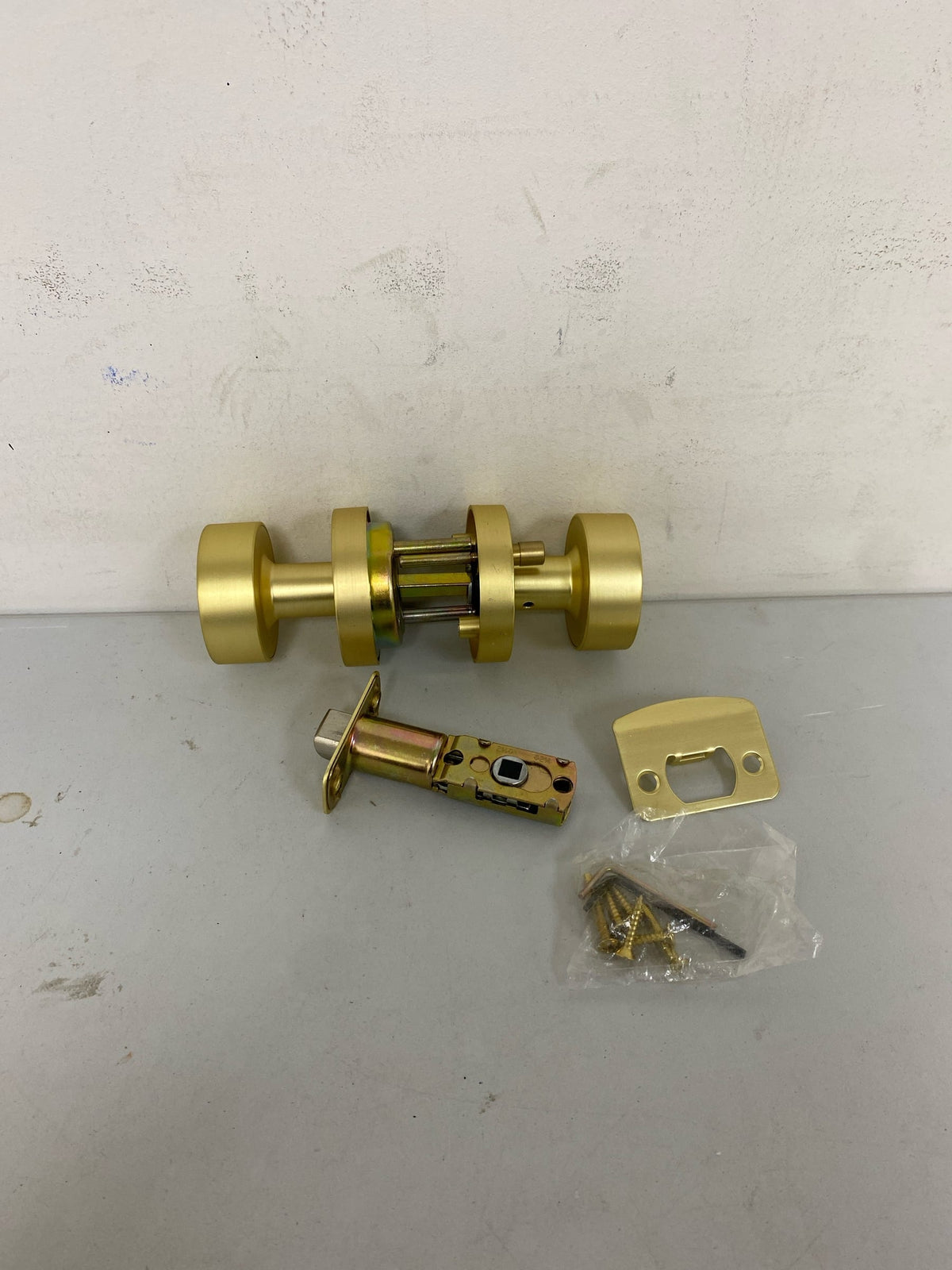Sure-Loc ZH102-RD SB Zurich Privacy Door Knob Set with Round Rose - Satin Brass