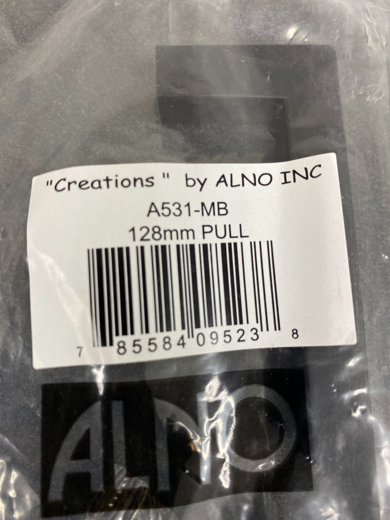 Alno a531 style cents 5-1/16" center to center handle cabinet pull - black