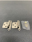 Liberty Hardware H0103AV-SN-O2 Variable Overlay Traditional Cabinet Door Hinge with Self Close (Package of 2) - Matte Nickel