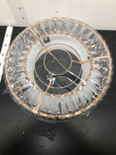 Antoine HY-8222-36G 36 in. Integrated LED Indoor Gold Crystal Chandelier Retractable Blades Ceiling Fan with Light and Remote