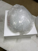 Elegant Lighting Living District Baxter 1-Light Metal Pendant in Brass and Frosted White