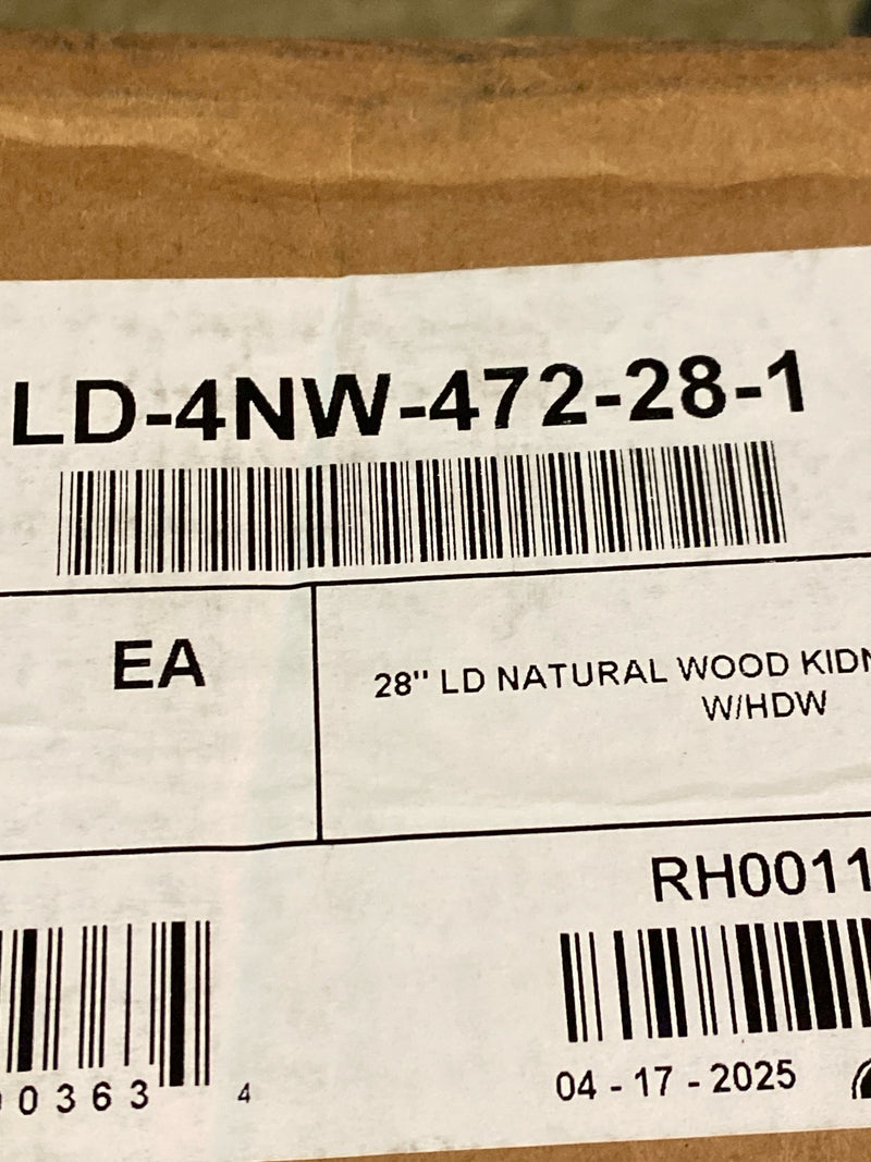 Rev-a-shelf LD-4NW-472-28-1 28 in. Natural Wood Kidney Lazy Susans 2-Shelf