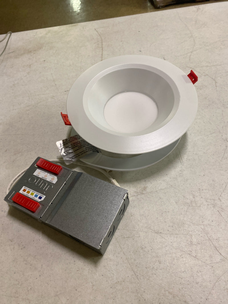 Juno Lighting WF6 DREG SM ALO20 SWW5 90CRI MW M6 Contractor Select Wafer 6" Wide Switchable CCT Adjustable Lumen Integrated LED Canless Smooth Recessed Trim - White