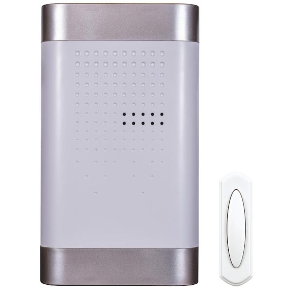 Defiant 18000025 Wireless Battery Operated Doorbell Kit with Wireless Push Button, White and Nickel