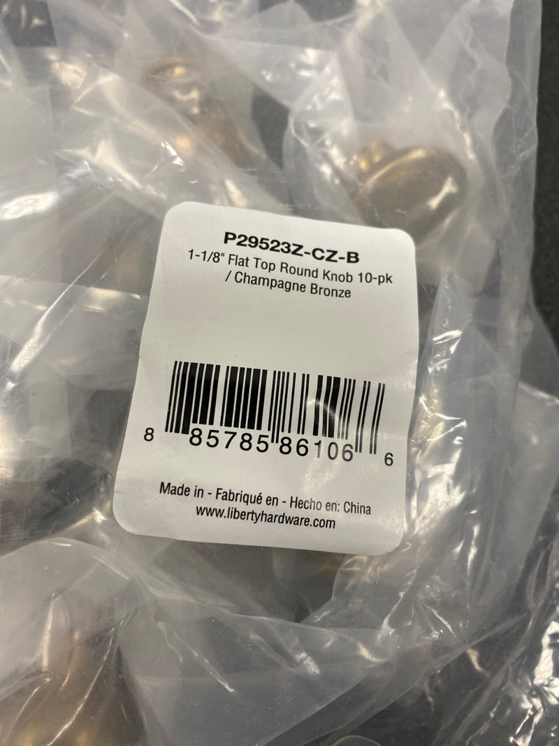 Franklin Brass P29523Z-CZ-B Fulton 1-1/8 Inch Mushroom Cabinet Knob - Pack of 10 - Champagne Bronze