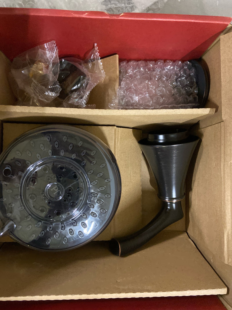 Pfister LG89-7WD Woodbury Shower Only Trim Package with 1.8 GPM Multi Function Shower Head with SecurePfit Anti-Wobble Handle, Pforever Seal, and Spot Defense - Tuscan Bronze