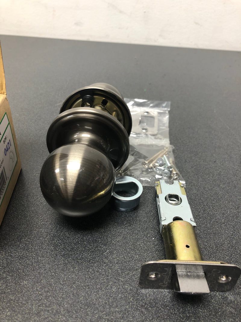 Copper Creek BK2020AN Colonial Passage Door Knob Set with Ball Knob and Round Rose - Antique Nickel