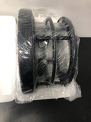 Jazava HDWE2085F BK 10 in. 2-Light Black Flush Mount Farmhouse Ceiling Light with Seeded Glass