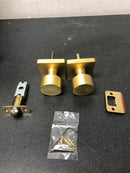 Sure-Loc BG101-SQ SB Bergen Passage Door Knob Set with Square Rose - Satin Brass