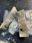 Baldwin 183SPEXSPLSQR15S Spyglass Single Cylinder Keyed Entry Set from the Prestige Collection - Satin Nickel