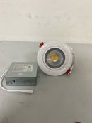 Jesco Lighting RLF-3712-SW5-WH LED Canless Recessed Fixture with 3" Adjustable Trims and Field-Adjustable Color Temperature - Airtight - White