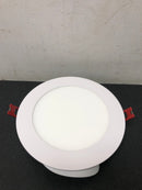 Commercial electric 91512 6 in. White Flush Round Wet Rated LED Integrated Recessed Lighting Kit