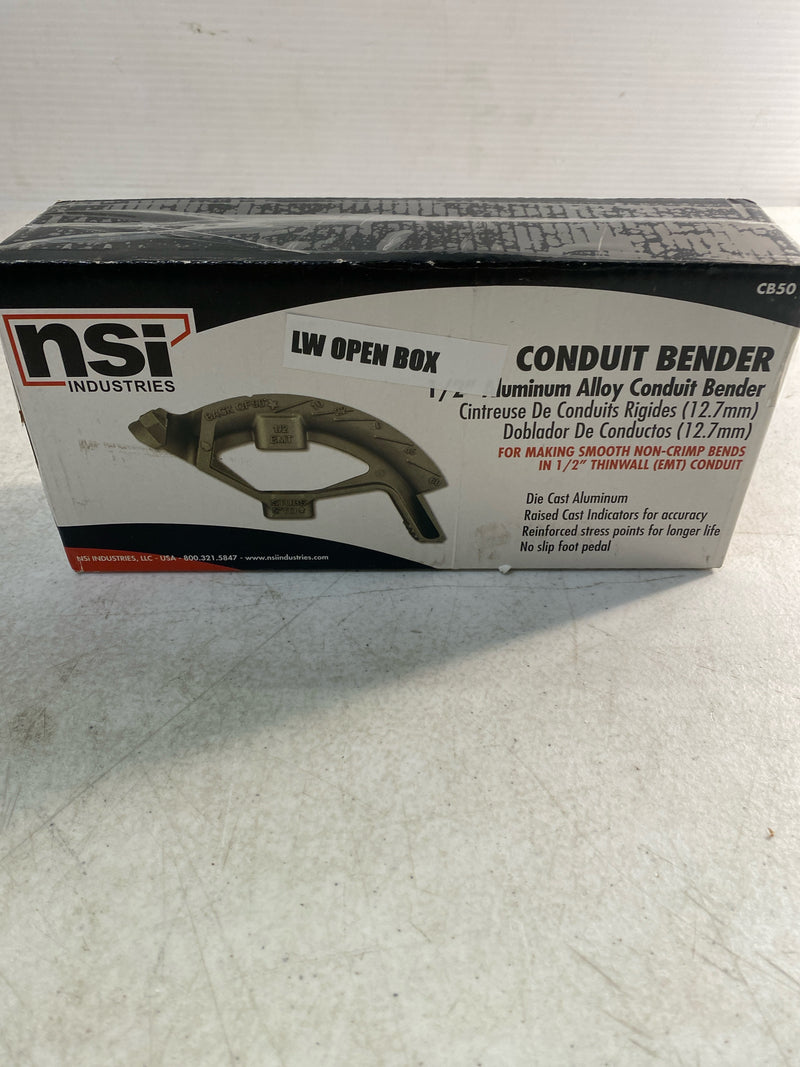 Nsi industries CB50 Conduit Bender for 1/2 in. EMT, Grey