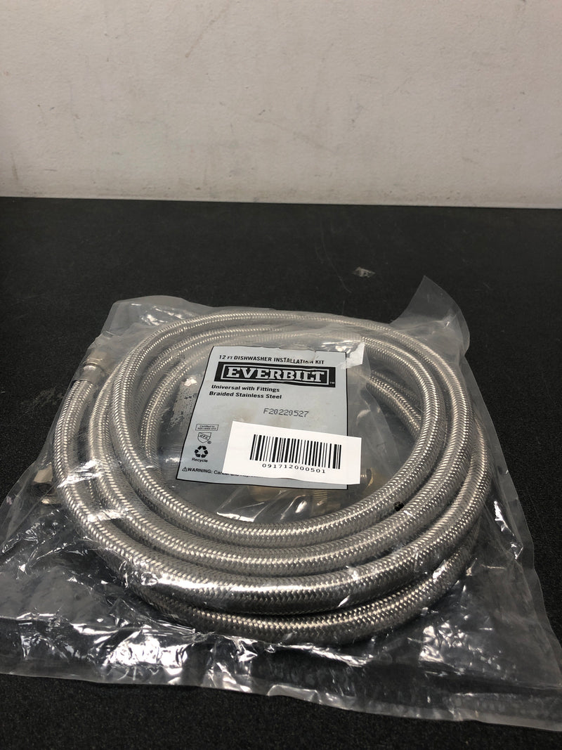 Everbilt 69008HD 12-foot Dishwasher Universal Installation Stainless Steel Kit