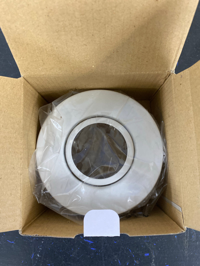Jesco Lighting TM208WH 2-Inch Aperture Line Voltage Trim Recessed Light, Adjustable Gimbal Ring, White Finish