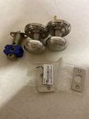 Emtek 8100NWUS15 Norwich Passage Door Knob Set with Regular Rose from the Brass Classic Collection - Satin Nickel