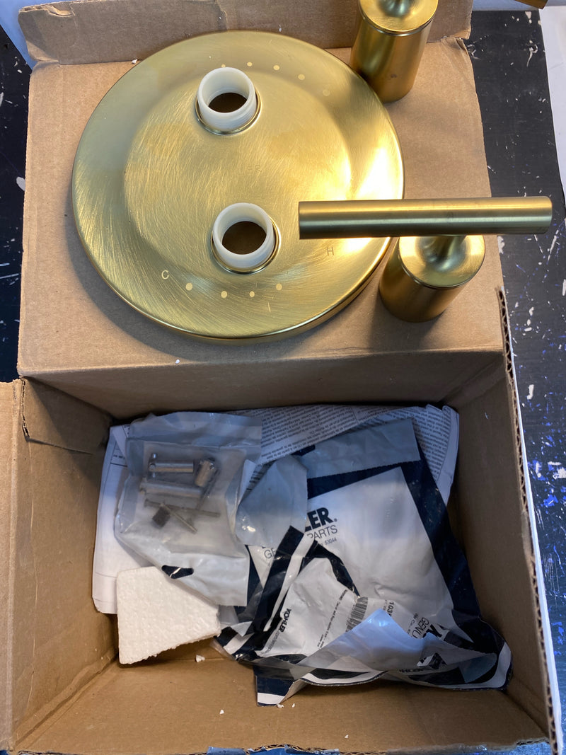 Kohler K-T14489-4-2MB Purist Thermostatic Valve Trim Only with Dual Lever Handles and Volume Control - Less Rough In - Vibrant Brushed Moderne Brass