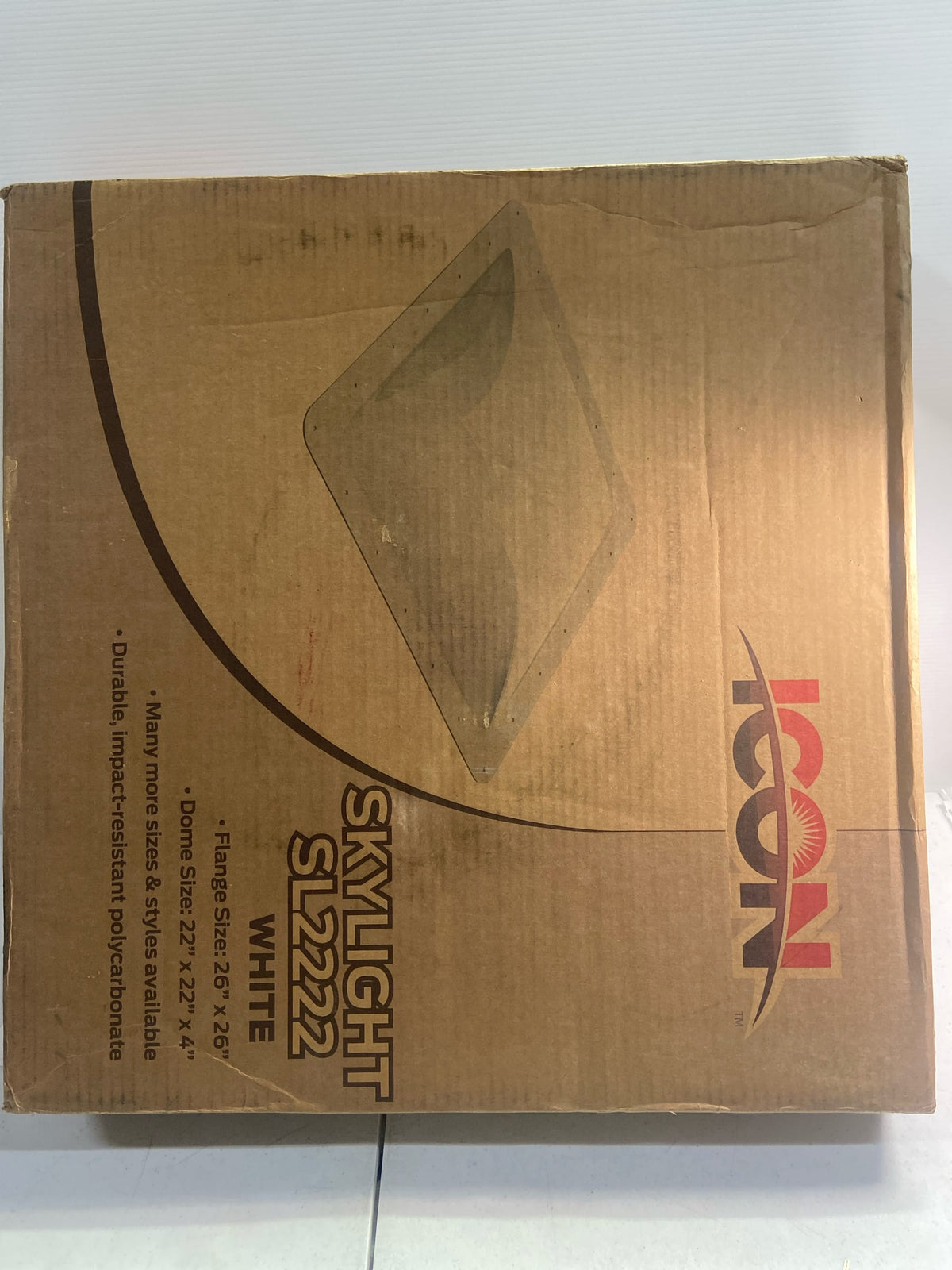 ICON 01856 RV Skylight SL2222-22" x 22" x 4", Clear