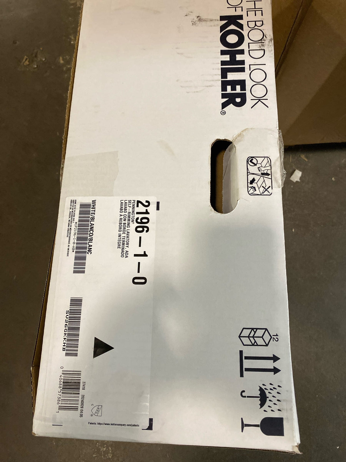 Kohler K-2196-1-0 Pennington 20-1/4 in. Drop-In Vitreous China Bathroom Sink in White with Overflow Drain