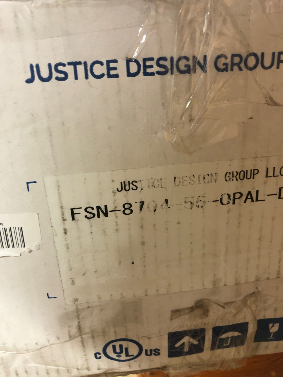 Justice Design Group FSN-8704-55-OPAL-DBRZ Fusion 36" Aero 4 Light Vanity Light - Dark Bronze