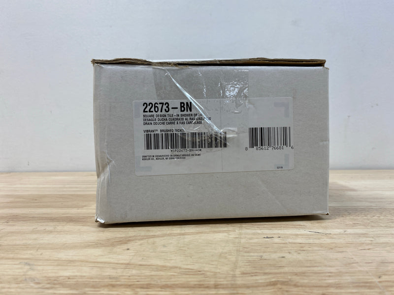 Kohler K-22673-BN Clearflo Square Brass Tile-In Shower Drain - Brushed Nickel