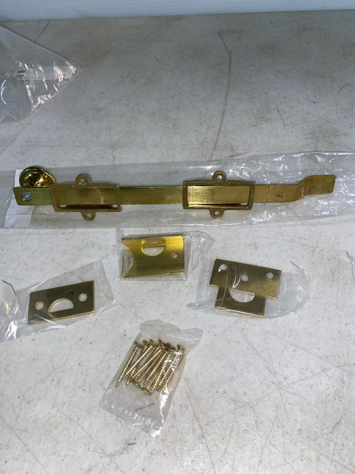 Deltana FPG103 HD Solid Brass 10-Inch Surface Bolt with Off-Set