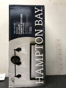 Hampton bay HB3677-43 Marsden 23.5 in. 3-Light Matte Black Transitional Vanity with Clear Glass Shades