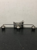 Hampton bay 1016HBBNDI Evangeline 23 in. 3-Light Brushed Nickel Farmhouse Bathroom Vanity Light with Clear Seeded Glass Shades