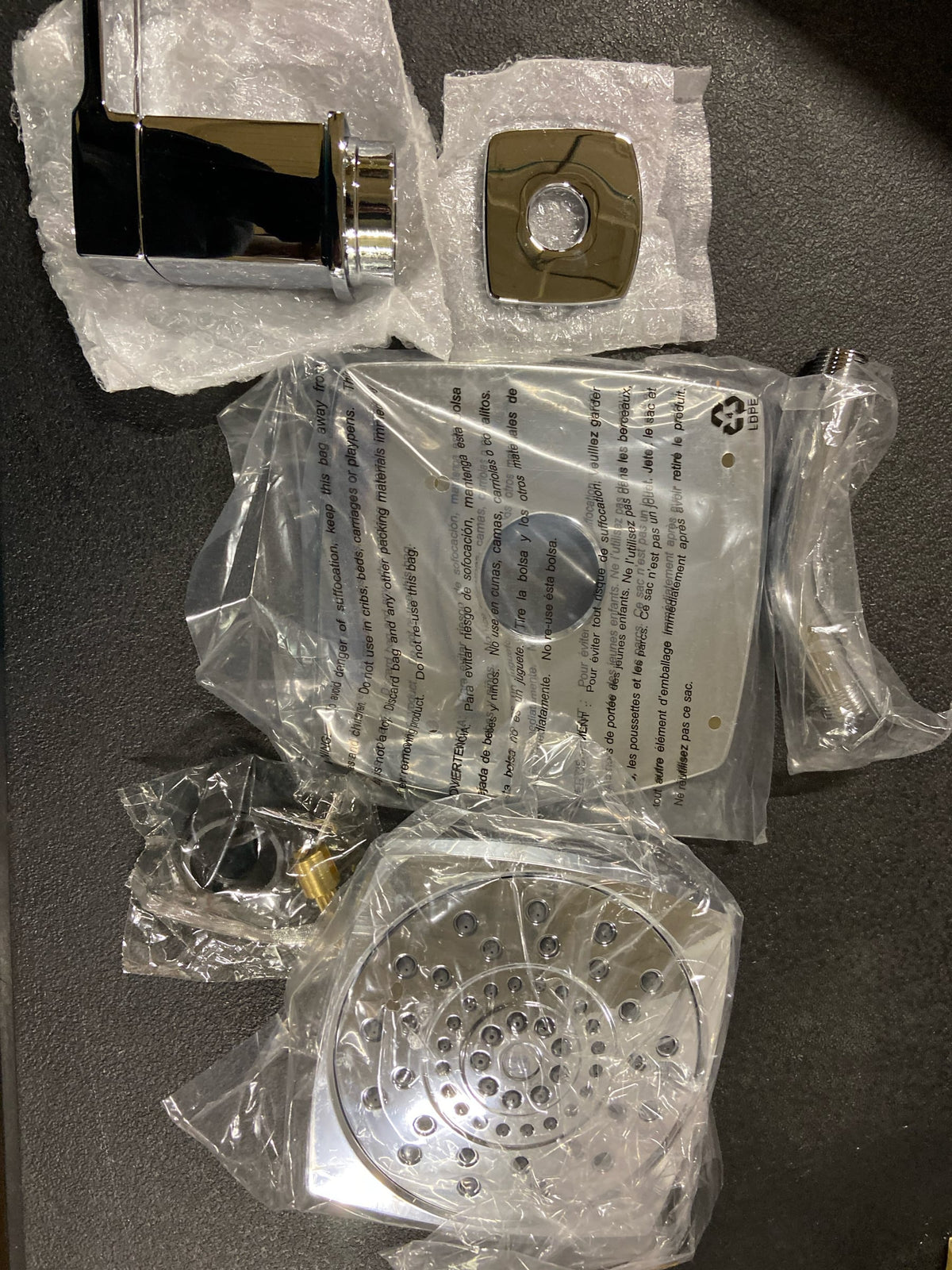 Pfister LG89-7DAC Deckard Shower Trim Package with Multi Function Shower Head - Polished Chrome