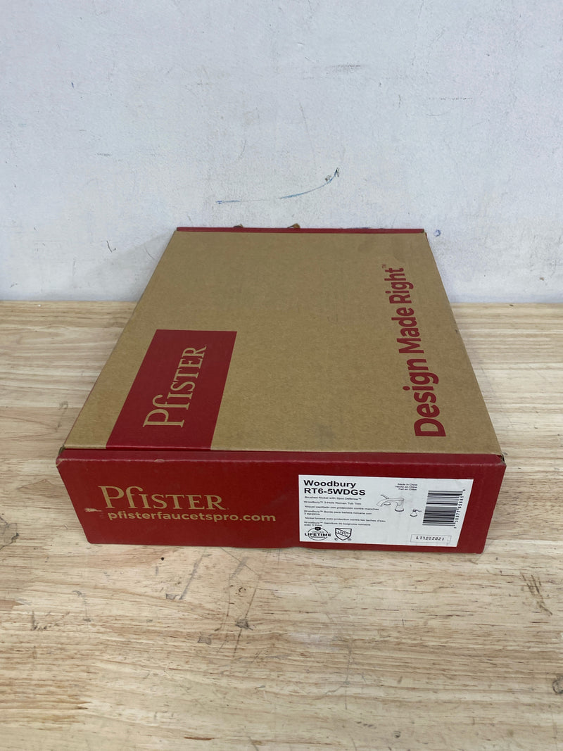 Pfister RT6-5WDGS Woodbury Deck Mounted Roman Tub Filler - Spot Defense Brushed Nickel