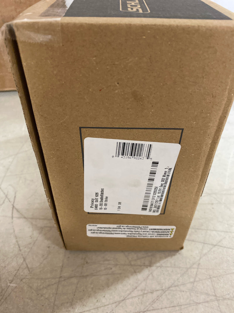 Schlage S40D SAT 626 S Series Privacy Sat 626, Satin Chrome Plated