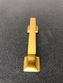 Belwith Keeler B055550-BGB Studio 3" Center to Center Solid Brass Square Cabinet Handle / Drawer Pull - Brushed Golden Brass