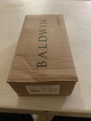 Baldwin ENTUBCRR190 Tube Single Cylinder Keyed Entry Door Lever Set with Contemporary Round Rose - Satin Black