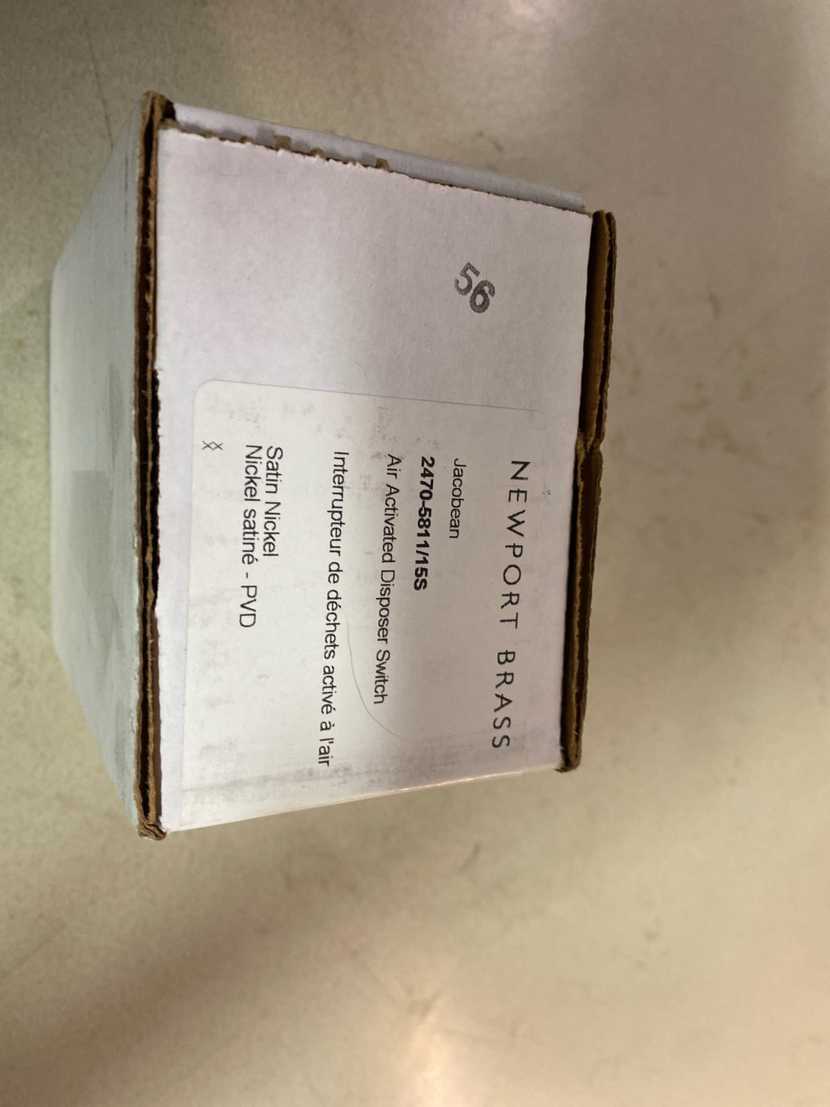 Newport Brass 2470-5811-15S Jacobean Air Activated Garbage Disposal Switch Kit - Satin Nickel