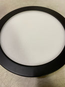 12 in. LED Flush Mount Smart CCT and RGB Selectable Matte Black Finish with Night Light Powered by Hubspace