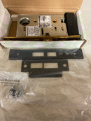Baldwin 6321.190.L Left Handed Handleset and Knob Entrance Mortise Lock with 2-1/2-Inch Backset and Emergency Egress, Satin Black