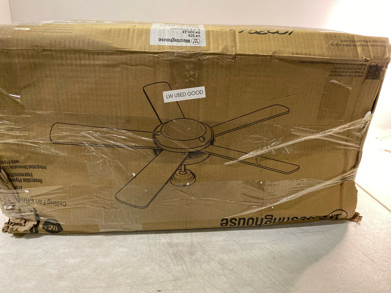 Westinghouse 7307200 Comet, Transitional Dimmable LED Ceiling Fan with Light, 52 Inch, Espresso Finish, Frosted Glass