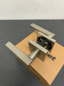 Kwikset 730HFLSQT-15V1 Halifax Privacy Door Lever Set with Square Rose - Satin Nickel