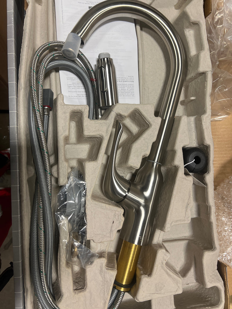 Hansgrohe 71843801 Allegro N 1.75 GPM Single Hole Pull Down Kitchen Faucet with Magnetic Docking & Toggle Spray Diverter - Steel Optic