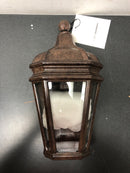 The Great Outdoors 8697-61 Harrison 1 Light 15" Tall Outdoor Wall Sconce with Clear Beveled Glass - Vintage Rust