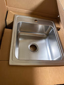 Elkay LR20221 Lustertone 19-1/2" Drop In Single Basin Stainless Steel Kitchen Sink - 1 Faucet Hole