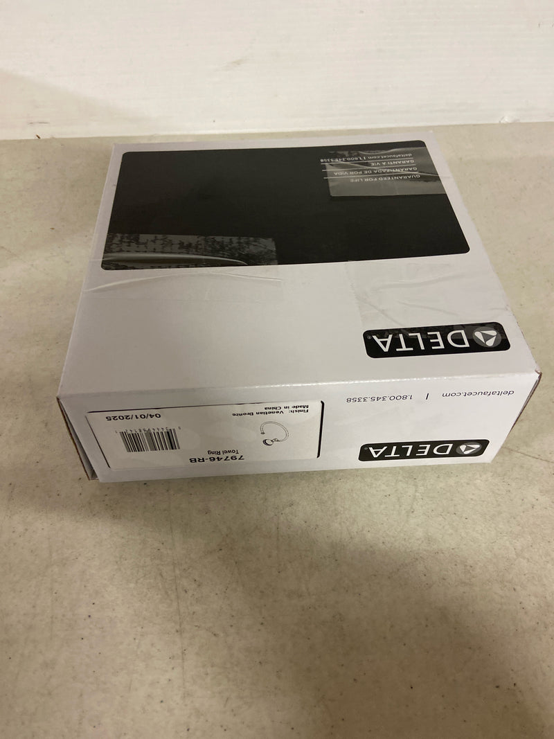 Delta 79746-RB Cassidy Wall Mount Round Open Towel Ring Bath Hardware Accessory in Venetian Bronze