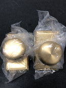 Emtek 8221PUS4 Providence Privacy Door Knob Set with Rectangular Rose from the Brass Classic Collection - Satin Brass
