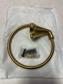 Signature Hardware SHPRTRBG Provincetown 6-1/8" Wall Mounted Towel Ring - Brushed Gold