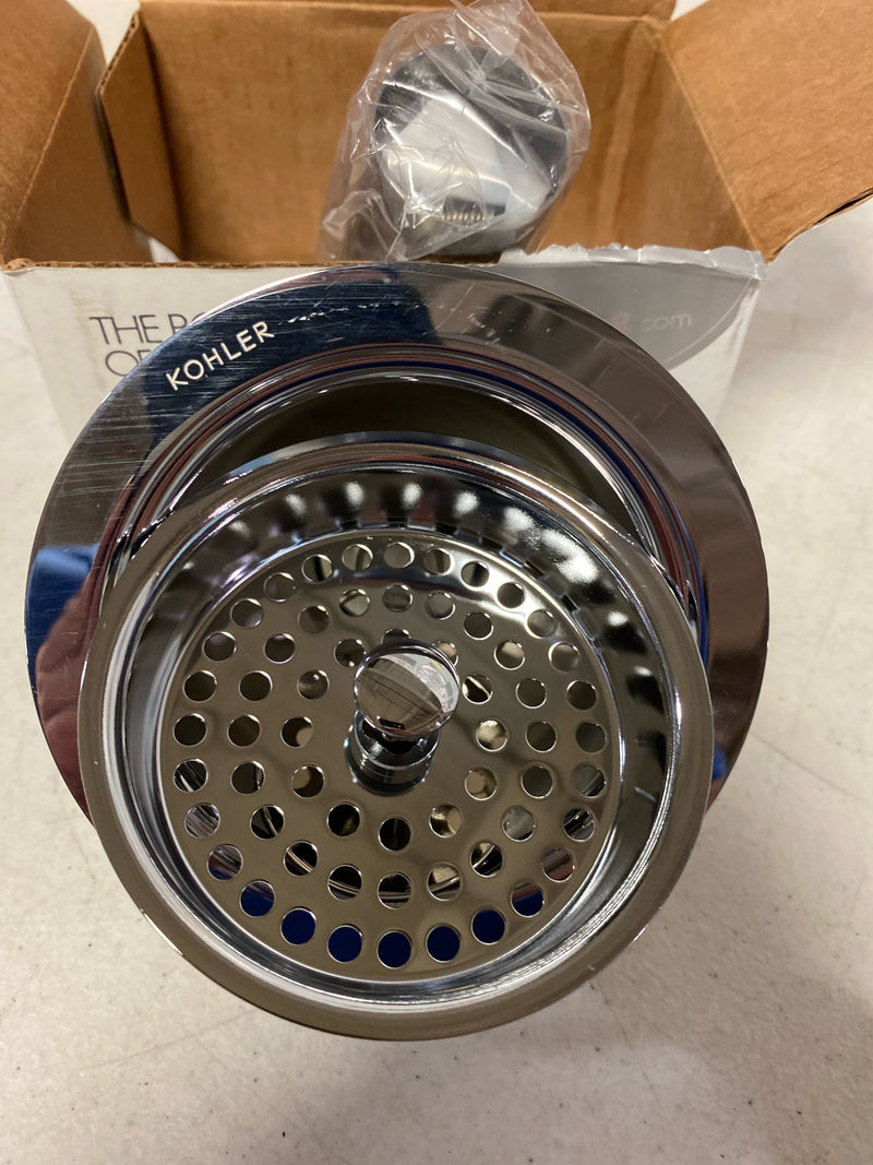 Kohler K-8801-CP Duostrainer Basket Strainer with Sink Drain and Tailpiece - Polished Chrome