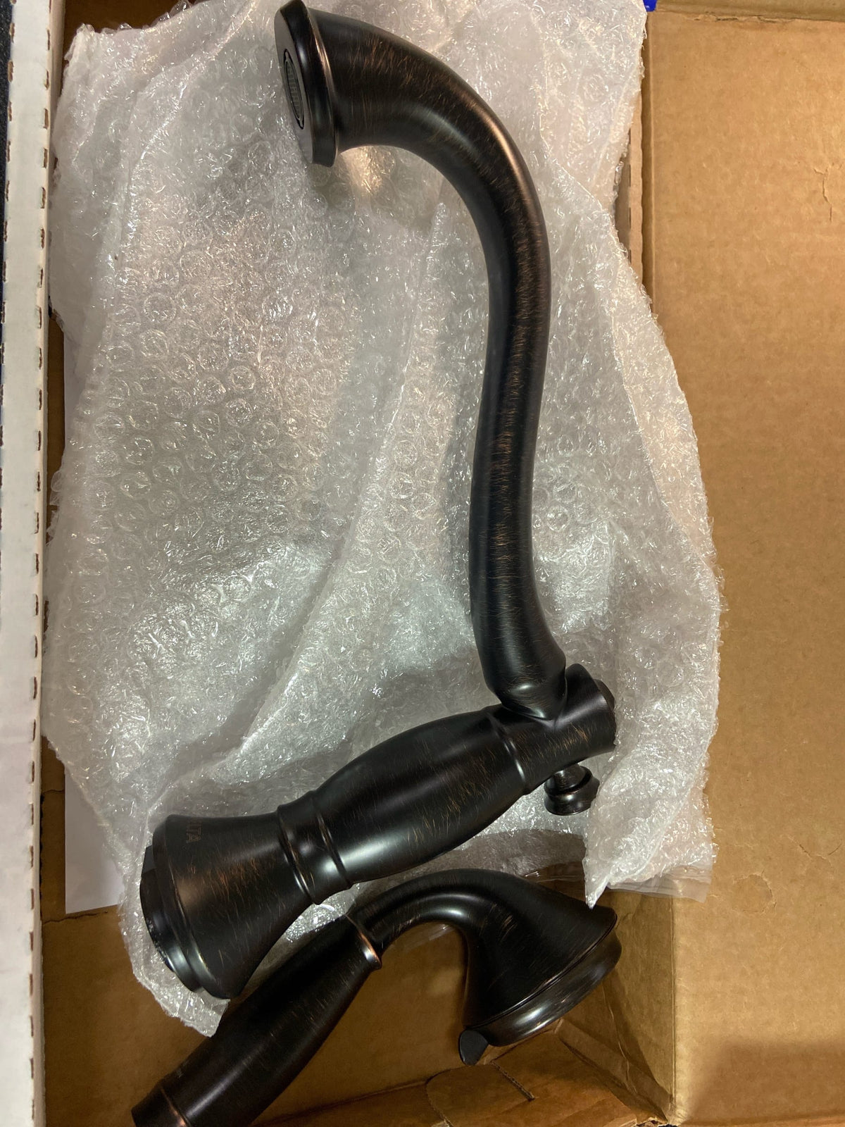 Delta Faucet Cassidy Roman Tub Trim with Hand Shower - 4-Hole Deck Mount Bath Tub Faucet with Hand Sprayer - Venetian Bronze, T4797-RBLHP (Rough & Handles Sold Separately)